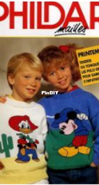 Phildar 188 Enfants Mickey Printemps 1990 - French
