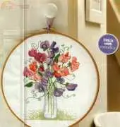 Sweet Peas by Lesley Teare from The World of Cross Stitching TWOCS 193 XSD
