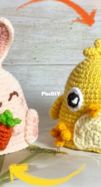 Chibiscraft - Febby Kurniawati Pranajaya - Reversible Easter Bunny and Chick - Russian - Translated
