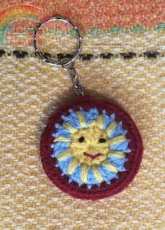 Lonemer Creations- Mariana Wilson - Cute Crochet Sun Keyring - Free