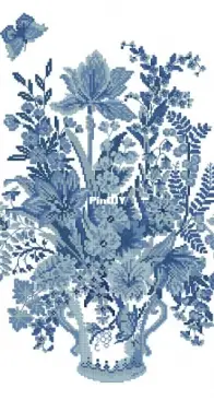 Eva Rosenstand 12-605 Blue flowers XSD
