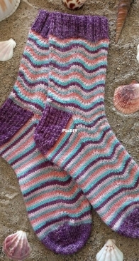 Mystic Waves Socks by Ashley Coons - English