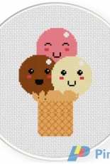Daily Cross Stitch - Triple Ice Cream