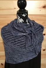 Blue Jean Saturday shawl by O/C Knitiot Designs - Deby Lake-Free