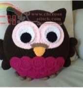 Maggie Camacho - Owl Cushion - Spanish- Free