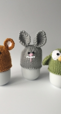 Forest Animals Egg Cosies - Amanda Berry - Fluf and Fuzz - Free