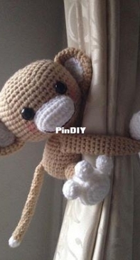 Thujashop - Curtain tie back Monkey - Gordijn Aapje - Dutch