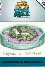 Heritage Crafts CRHB1139 Cats Rule - Happiness is Bed Shaped by Peter Underhill
