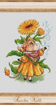 Jemi With Calendula - Flower Calendar 2021 by Tascha Volk