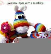 Liliksha Toys - Lilia Shaevitch - Rainbow Hippo with a Sneakers-English