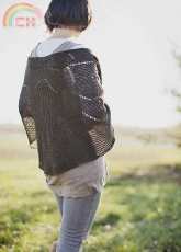 Winnowing Textured Crescent Shawl - Dawn Catanzaro - Bristol Ivy - Brooklyn Tweed Wool People Vol.2 Winter 2012