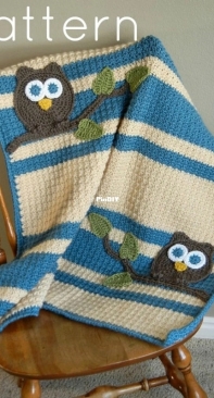 Abby Cove - Chantal Searle - Owl Baby Blanket