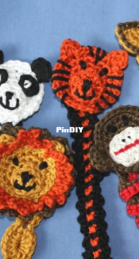 Five Snowflakes Designs - Cute Capes - Ramona Byers - Zoo Animals Soother Clip