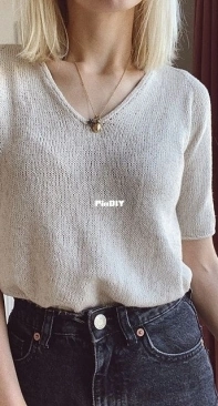 Cumulus Tee by Mette Wendelboe Okkels - PetiteKnit - Russian translated