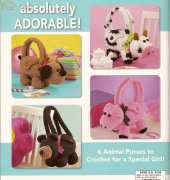 Leisure Arts 4160 Cute Critter Purses to Crochet by Cindy Harris