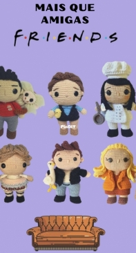 Mais que amigas - Friends Crochet Kit -  Portuguese