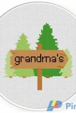 Daily Cross Stitch  - Grandma Sign