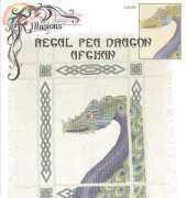 Fanta Cat Designs Illusions ILLU-433 - Regal Pea Dragon Afghan