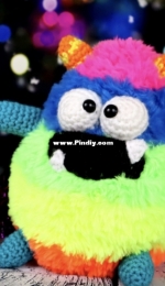 Stringy ding ding - Fuzzy Monster amigurumi - Free