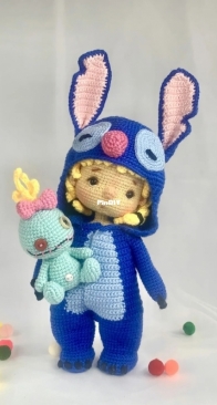 Funny Hook-Doll Fanny in Stitch Costume