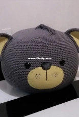 my creation - Bear puff cushion
