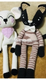 Sleepy MyAmi - Rare couple Mr Cat and Ms Fox