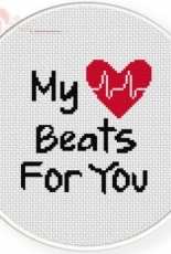 Daily Cross Stitch - My Heart Beats For You