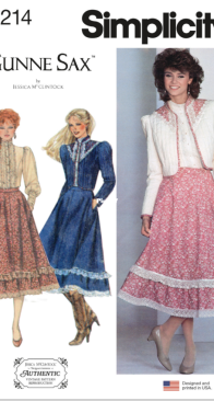 Simplicity - S3214 Gunne Sax Misses Skirt, Blouse and Unlined Quilted Jacket - Sizes 6-14