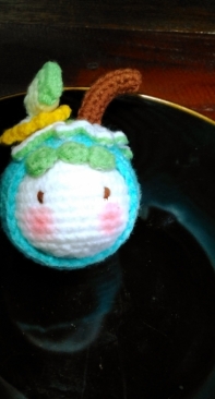 coconut lemon tea keychain