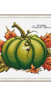 Green Pumpkin by Irina Boikova/ Brodery