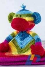 One and two company- Carolina Guzman- Rainbow Sock Monkey Security Blanket - Spanish - Translated