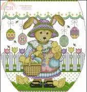 Easter Egg (Bunny Girl) by Joan Elliot from The Cross Stitcher (US) - April 2006 XSD