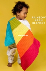 Paintbox Yarns - Rainbow Aran Blanket - Free