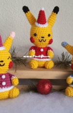 Minasscraft - Yazmina Nieblas - Pikachu Christmas Amigurumi - Free