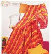 Coat & Clark Red Heart LW1461 Bright Stripes Afghan