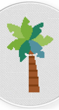 Daily Cross Stitch - Greener Palm Tree