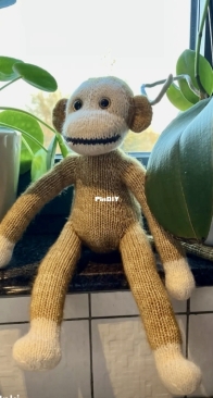 Knitted monkey
