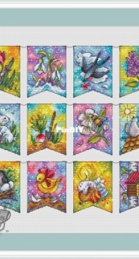 Spring flags by Elena Lartsova and Anna Petunova