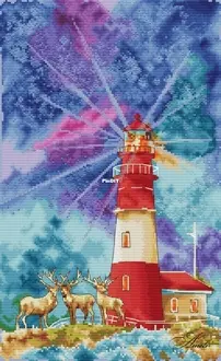 Ameli Stitch - Deer At The Lighthouse by Anna Smith