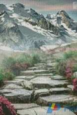 Artecy Cross stitch - Stairway to the Mountains - Crop