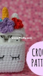 NastiaCrochetToys-Airpods case Unicorn crochet English pattern air pod cover-English