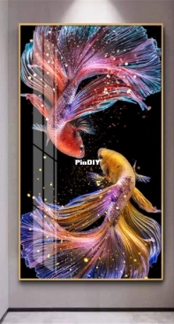 Rainlonch - Koi Fishes Based on Diamond Painting Kit XSD