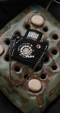 Camera brooch, own design