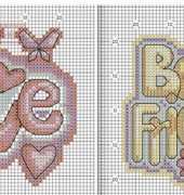 Love and Best Friends Cards rom Cross Stitcher - Free