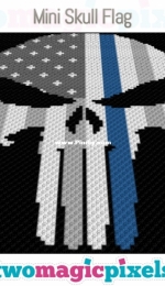 Two Magic Pixels - Mini Skull Flag