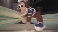 Mickey the monkey - crochet curtain holder