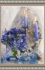 Mirror with a candle