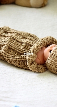 Mon Petit Violon - Vita Apala - Baby Cocoon and Hat Set