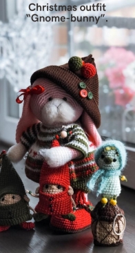 Sveta Crochet Pattern - Sveta Lutik toys - Svetlana Lutik - Christmas Outfit Gnome Bunny