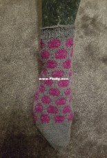 Polka Dot Skull Socks by Strangecat Design